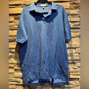 Peter Millar Navy Polo Shirt L 100% Cotton